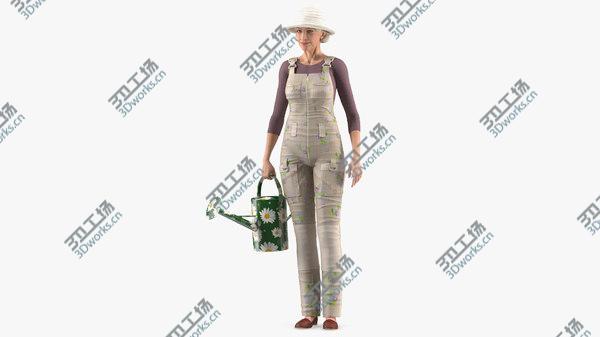 images/goods_img/20210312/Old Lady in Gardening Outfit 3D model/1.jpg
